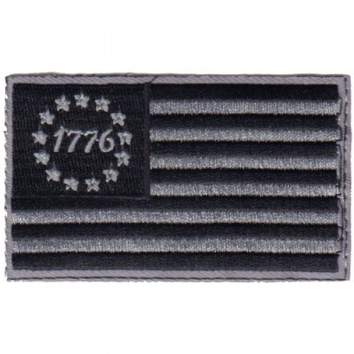 US Flag- 1776- Blk & Gray