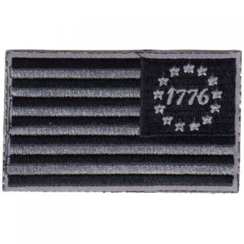 US Flag- 1776- Blk & Gray Reverse